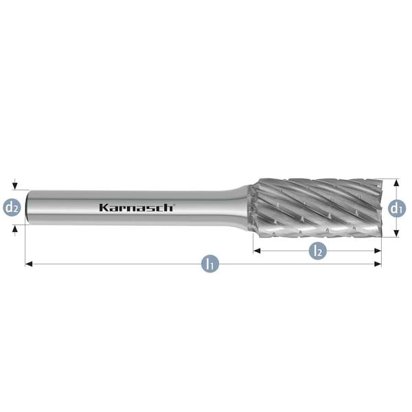 HM Frässtift - 10 x 20 x 6 x 65 - HP-3 Pro - Zylinder + Stirnverzahnung