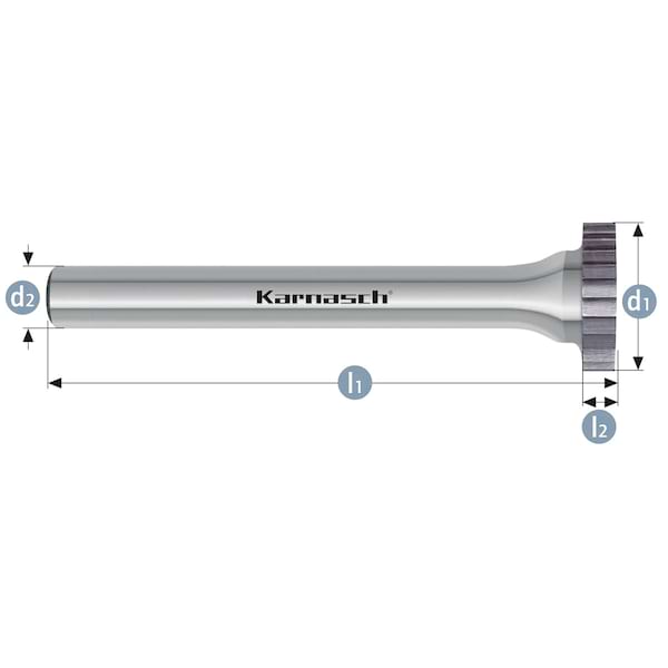 HM Frässtift - 25 x 6.3 x 8 x 51 - HP-2 - Scheibenform