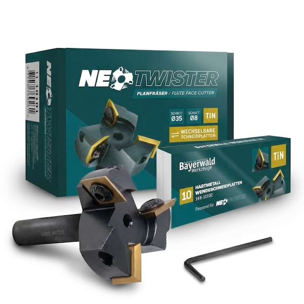 Aktions-Set: Bayerwald Werkzeuge NeoTwister Planfräser Ø 35 mm + 10x Ersatzmesser