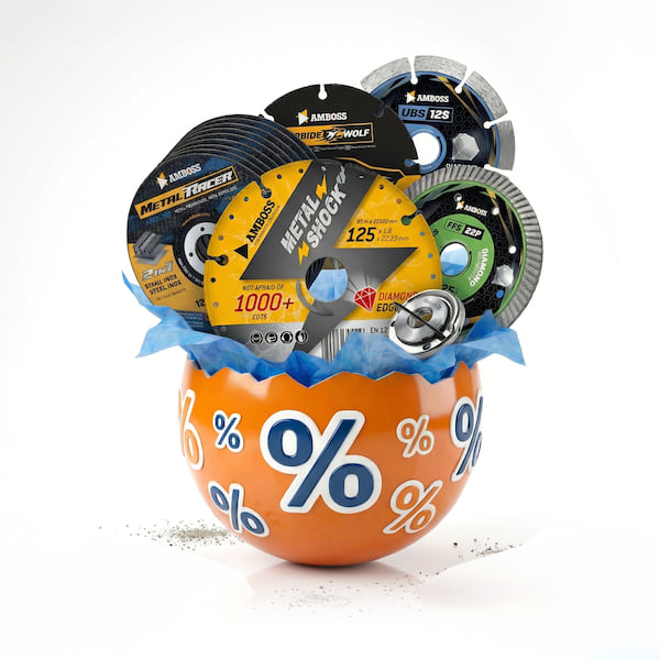 AMBOSS CutMaster Pro - Das15-teilige Trennscheiben-Mega-Set