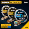 Ø210 Hand- Kreissägeblatt Set passend für Makita 5008 MG, Festool TS75EBQ