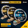Ø250 Hand- Kreissägeblatt Set passend für Mafell Erika 85 EC, Dewalt DWE 7492 uvm.