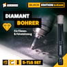 Amboss Black - Diamant Bohrer für Fliesen. Feinsteinzeug (6kant) - Set 5-12 mm