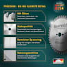 Bayerwald Kreissägeblatt Set 254 kompatibel mit Bosch GTS -PTS 10 - Feinschnitt Spezial