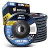 10x Amboss ZFS Fächerschleifscheibe Korn:60 Ø115mm