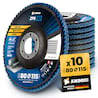 10x Amboss ZFS Fächerschleifscheibe Korn:80 Ø115mm