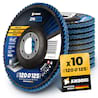 10x Amboss ZFS Fächerschleifscheibe Korn:120 Ø125mm