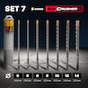 SDS+ Hammerbohrer Set 7tlg. 4X Schneiden PGM Ø 6-14mm x 210mm - AMBOSS Werkzeuge SDS Crusher 4 - HM Betonbohrer Hartmetall Profi Bohrer - Stahlbeton Steinbohrer Beton Mauerwerk Ziegel Kalksandstein