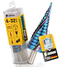 AMBOSS Stufenbohrer HSS-E Co 5% D:4-6-8-10-12-14-16-18-20-22-24-26-28-30-32mm TiAlSiN nano blue coating