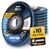 10x Amboss ZFS Fächerschleifscheibe Korn:60 Ø115mm