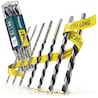 Profi Holzbohrer Set Überlänge 230 mm - 7‑tlg. 4-12 mm - Bayerwald Werkzeuge - HSS & HCS Holzspiralbohrer für präzise, ausrissfreie Bohrungen