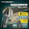 HSS Bohrer Pure Edge XC 26-tlg. Set 1-13 mm Bayerwald Werkzeuge - Xtra Clean mit Brad Point Zentrierspitze & Kegelsenker