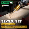 32-tlg. Amboss Werkzeuge Bitset mit Kegelsenker und Magnetbithalter