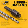 6-Kant Aufnahme 9,5mm - für Ø 14-30mm inkl. HSS Zentrierbohrer