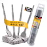 AMBOSS SDS-Plus Meißel Set 4-teilig - für Beton Fliesen Putz 250 mm