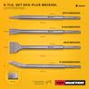 AMBOSS SDS-Plus Meißel Set 4-teilig - für Beton Fliesen Putz 250 mm