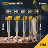 Forstnerbohrer Set 5‑tlg - Amboss Werkzeuge BOARDBLASTER Hartmetall Holzbohrer 15 / 20 / 25 / 30 / 35 mm