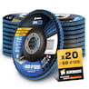 20x Amboss ZFS Fächerschleifscheibe Korn:60 Ø125mm