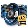 20x Amboss ZFS Fächerschleifscheibe Korn:80 Ø125mm