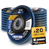 20x Amboss ZFS Fächerschleifscheibe Korn:120 Ø125mm