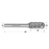 HM Frässtifte - 8 x 20 x 6 x 65 <br>Zahnform: HP-3 Pro - Form: Walzenrundform - DIN 8033: WRC