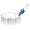 HM Frässtifte - 16 x 25 x 6 x 70 <br>Zahnform: HP-3 Pro - Form: Spitzbogen - DIN 8033: SPG