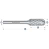 HM Frässtifte - 6 x 18 x 6 x 100 <br>Zahnform: HP-3 - Form: Walzenrundform - DIN 8033: WRC