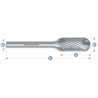 HM Frässtifte - 6 x 12.7 x 3 x 44 <br>Zahnform: HP-2 - Form: Walzenrundform - DIN 8033: WRC