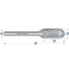 HM Frässtifte - 10 x 20 x 6 x 65 <br>Zahnform: HP-6 - Form: Walzenrundform - DIN 8033: WRC