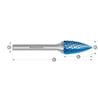 HM Frässtifte - 12 x 25 x 8 x 70 <br>Zahnform: HP-6 - Form: Spitzbogen - DIN 8033: SPG