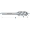 HM Frässtifte - 8 x 20 x 6 x 65 <br>Zahnform: HP-7 - Form: Walzenrundform - DIN 8033: WRC
