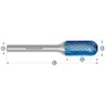 HM Frässtifte - 6 x 13 x 3 x 50 <br>Zahnform: HP-4 - Form: Walzenrundform - DIN 8033: WRC