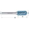 HM Frässtifte - 10 x 20 x 6 x 65 <br>Zahnform: HP-8 - Form: Walzenrundform - DIN 8033: WRC