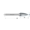 HM Frässtifte - 6 x 12 x 3 x 44 <br>Zahnform: HP-1 - Form: Spitzbogen - DIN 8033: SPG