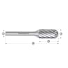 HM Frässtifte - 6 x 18 x 6 x 50 <br>Zahnform: HP-9 - Form: Walzenrundform - DIN 8033: WRC