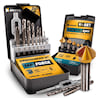 Amboss Gewindeschneid-Duo 21-tlg. - HSS Gewindeschneider-Set M3-M12 mit Kernlochbohrern + Kegelsenker-Set 6-tlg. HSS TiN DIN 335C