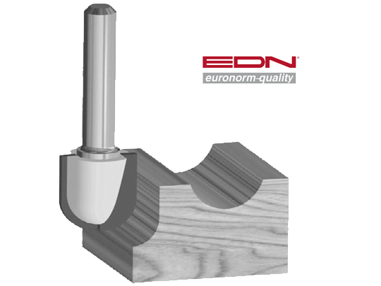 HM Hohlkehlfräser 10 mm - Schaft:8 mm Z:2 NL:15