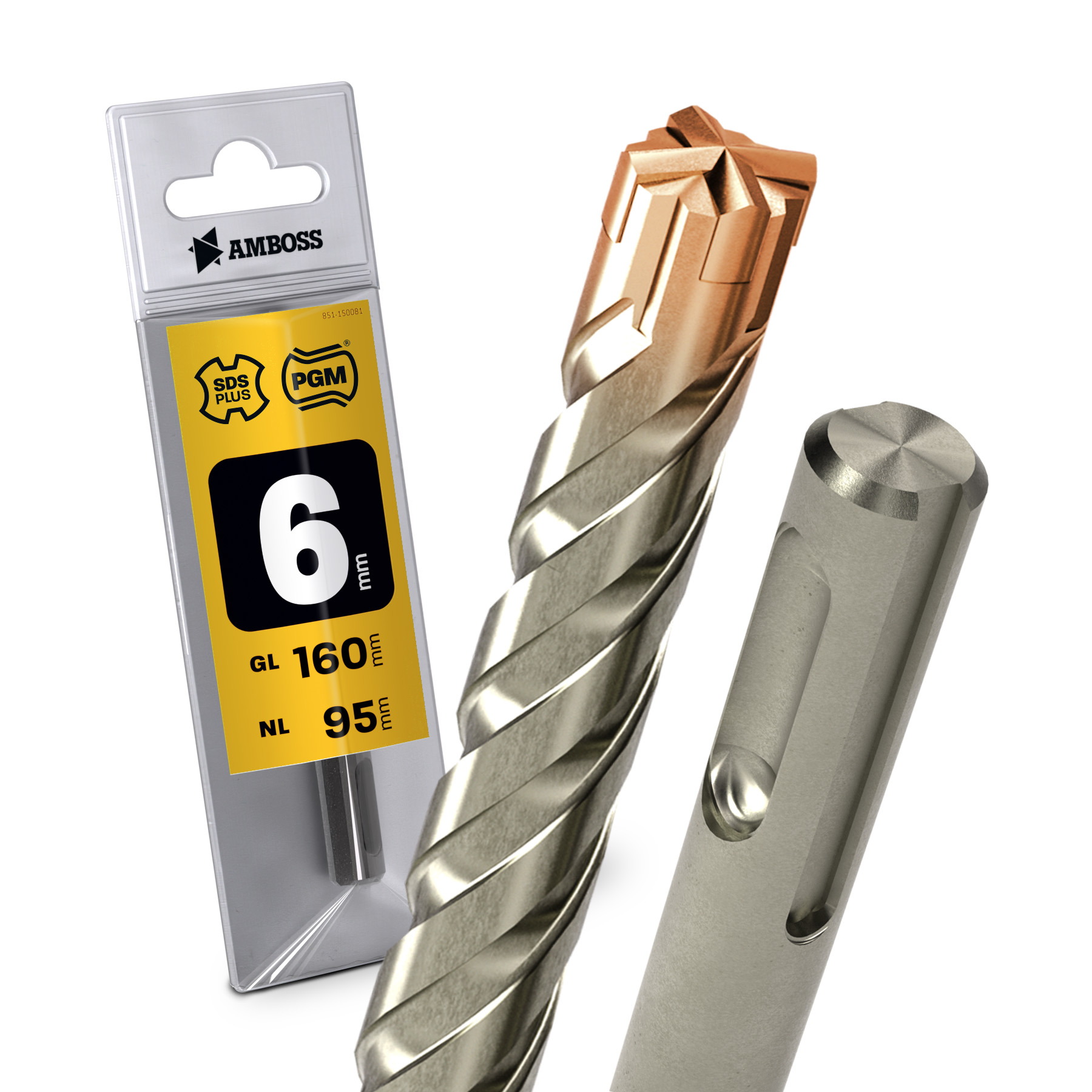 1x Bohrer SDS Plus Schaft - Ã ̃:6 mm - GL: 160 mm