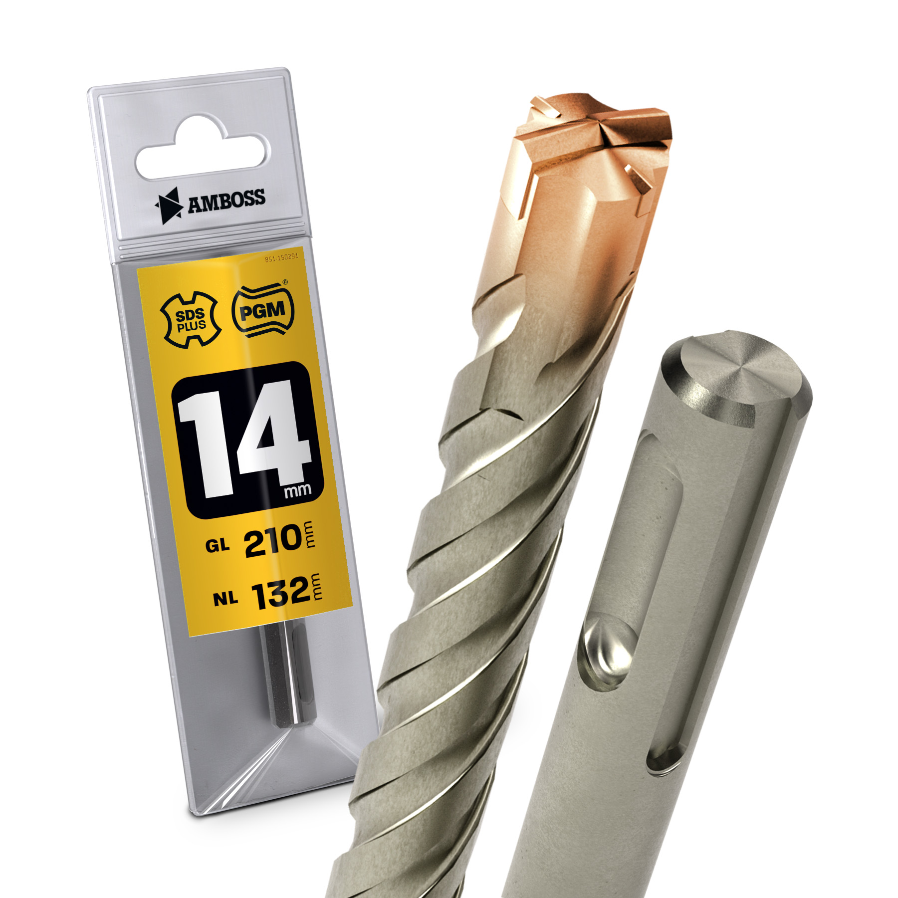 1x Bohrer SDS Plus Schaft - Ã ̃:14 mm - GL: 210 mm