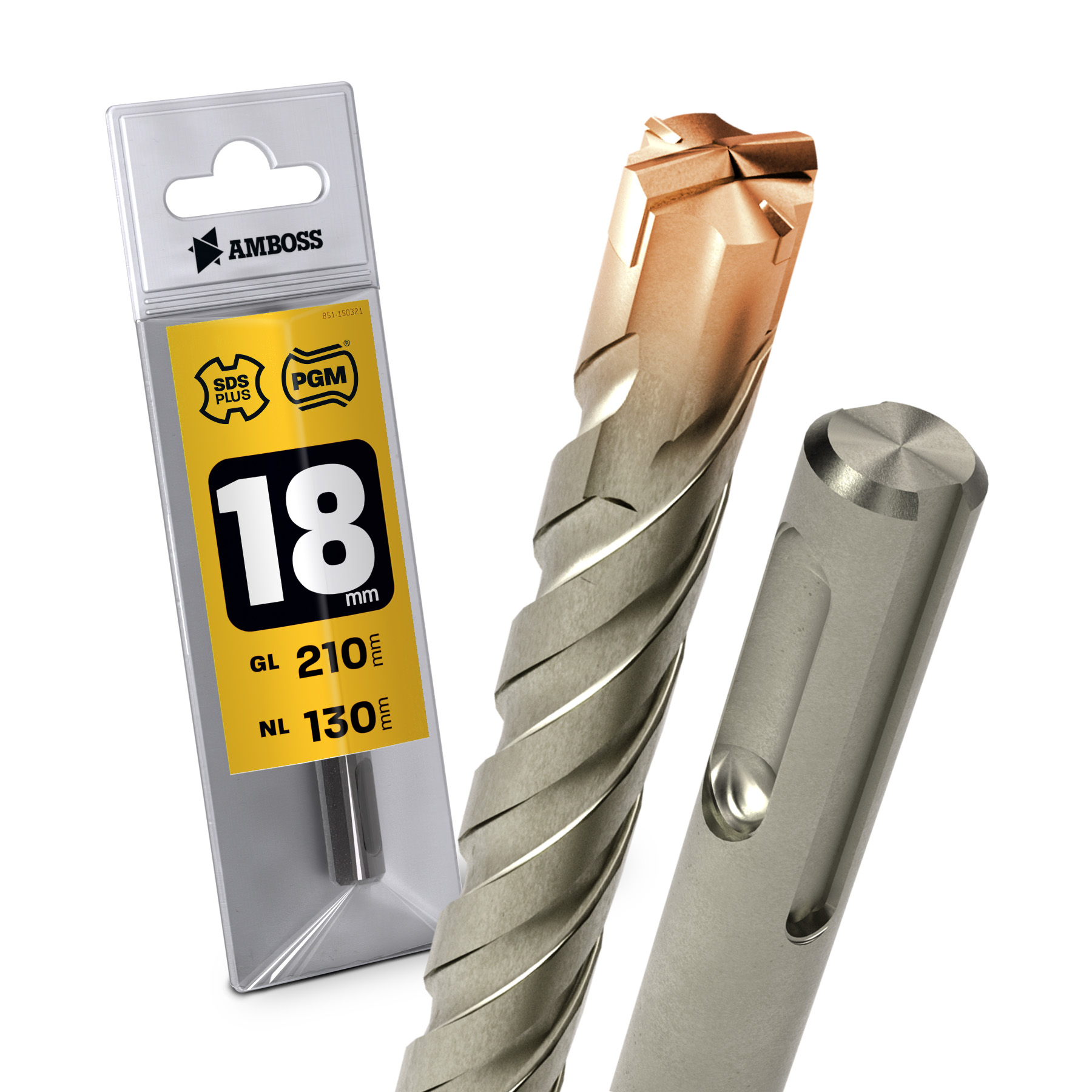 1x Bohrer SDS Plus Schaft - Ã ̃:18 mm - GL: 210 mm