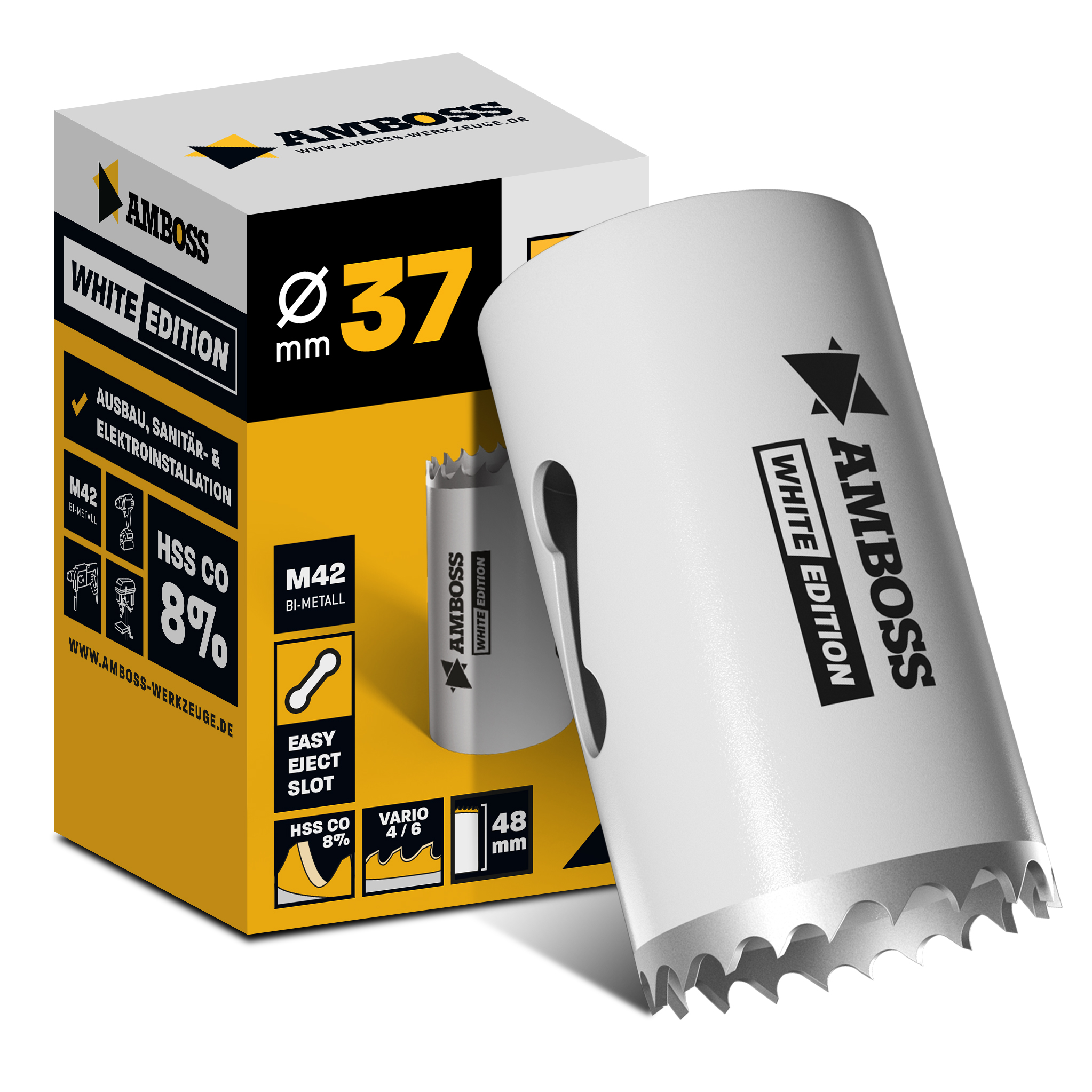 HSS M42 Amboss Lochsäge à ̃ 37 mm (ohne Aufnahme)