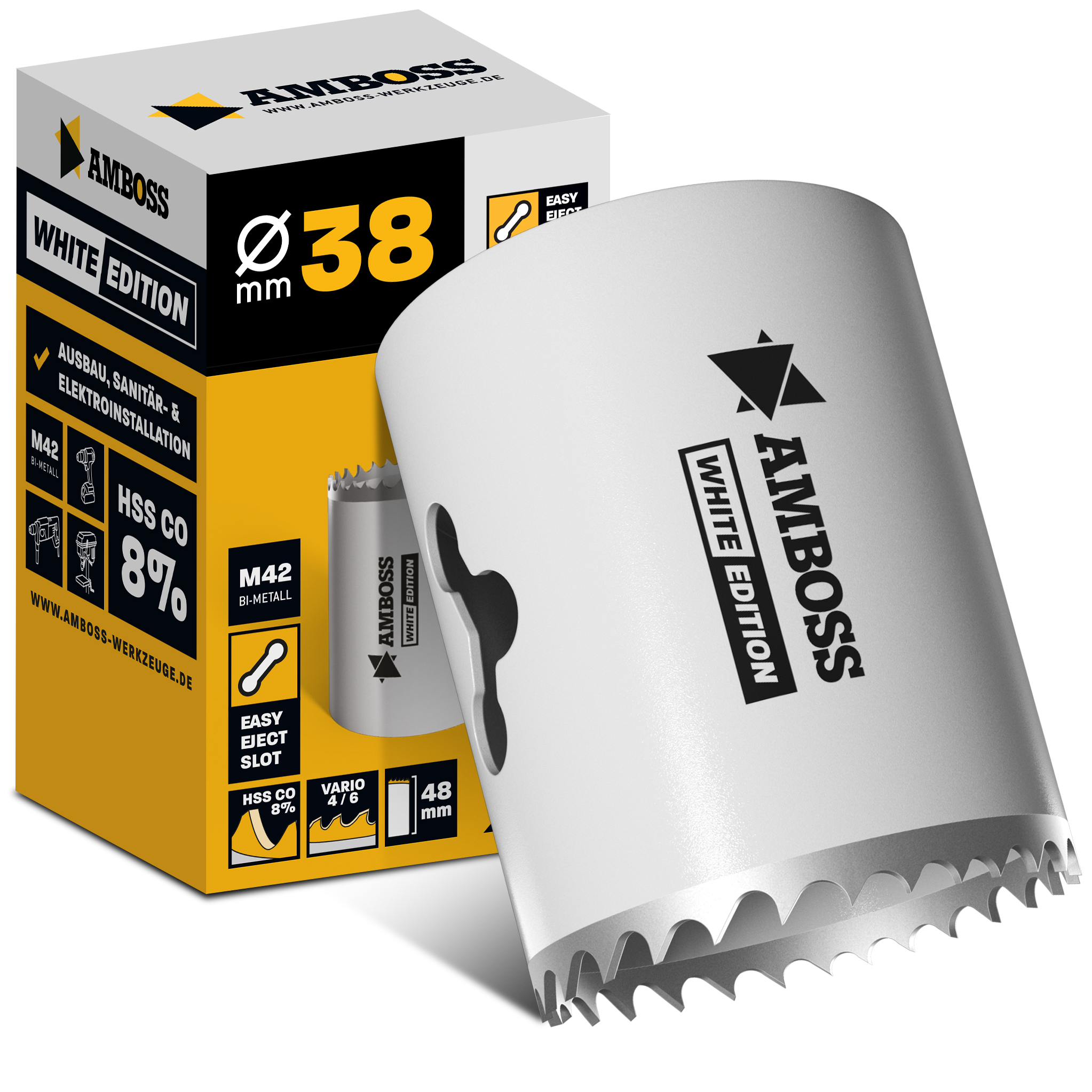 HSS M42 Amboss Lochsäge à ̃ 38 mm (ohne Aufnahme)