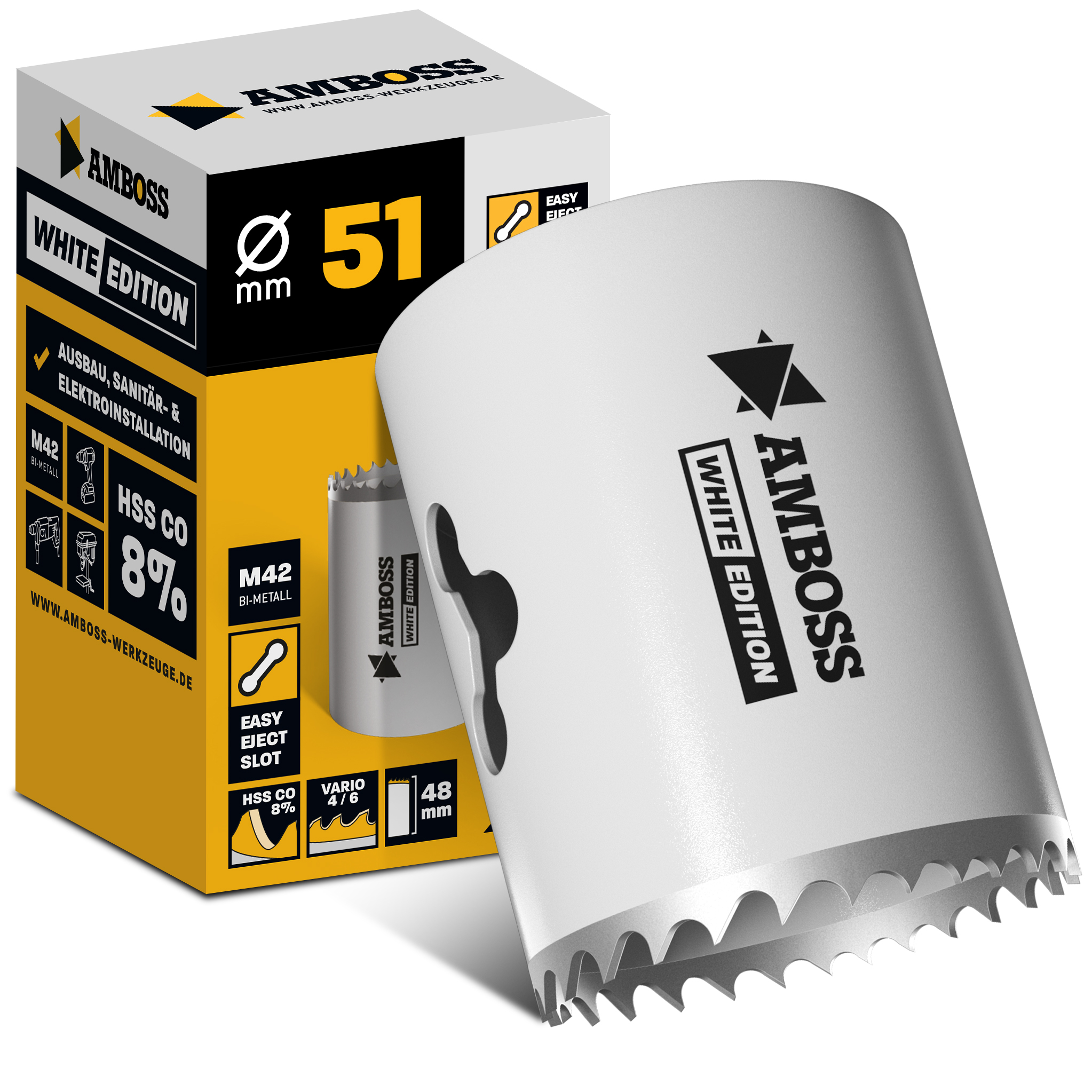 HSS M42 Amboss Lochsäge à ̃ 51 mm (ohne Aufnahme)