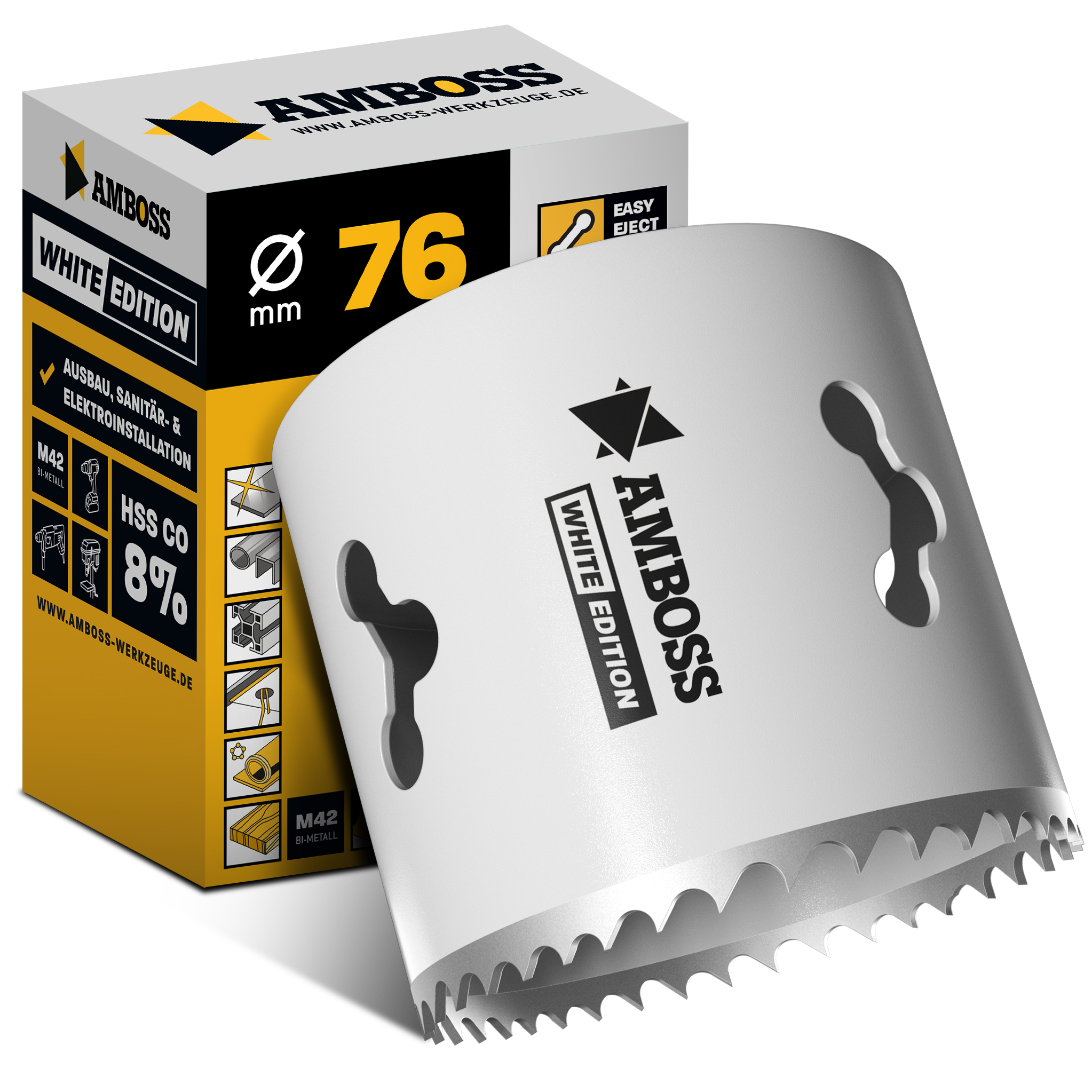 HSS M42 Amboss Lochsäge à ̃ 76 mm (ohne Aufnahme)