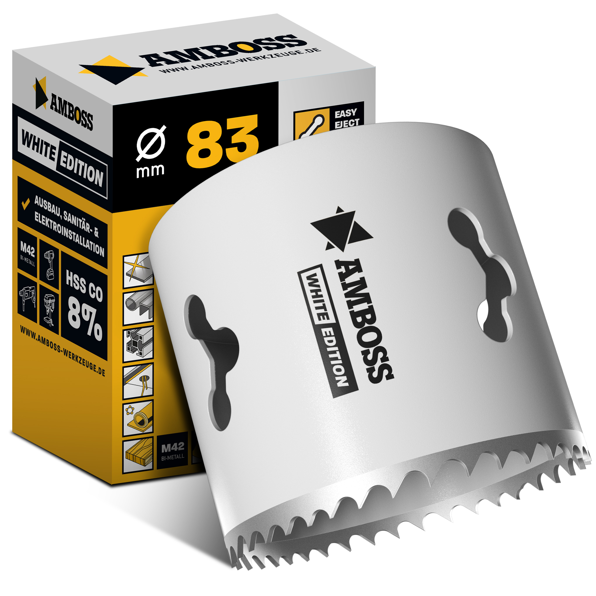 HSS M42 Amboss Lochsäge à ̃ 83 mm (ohne Aufnahme)