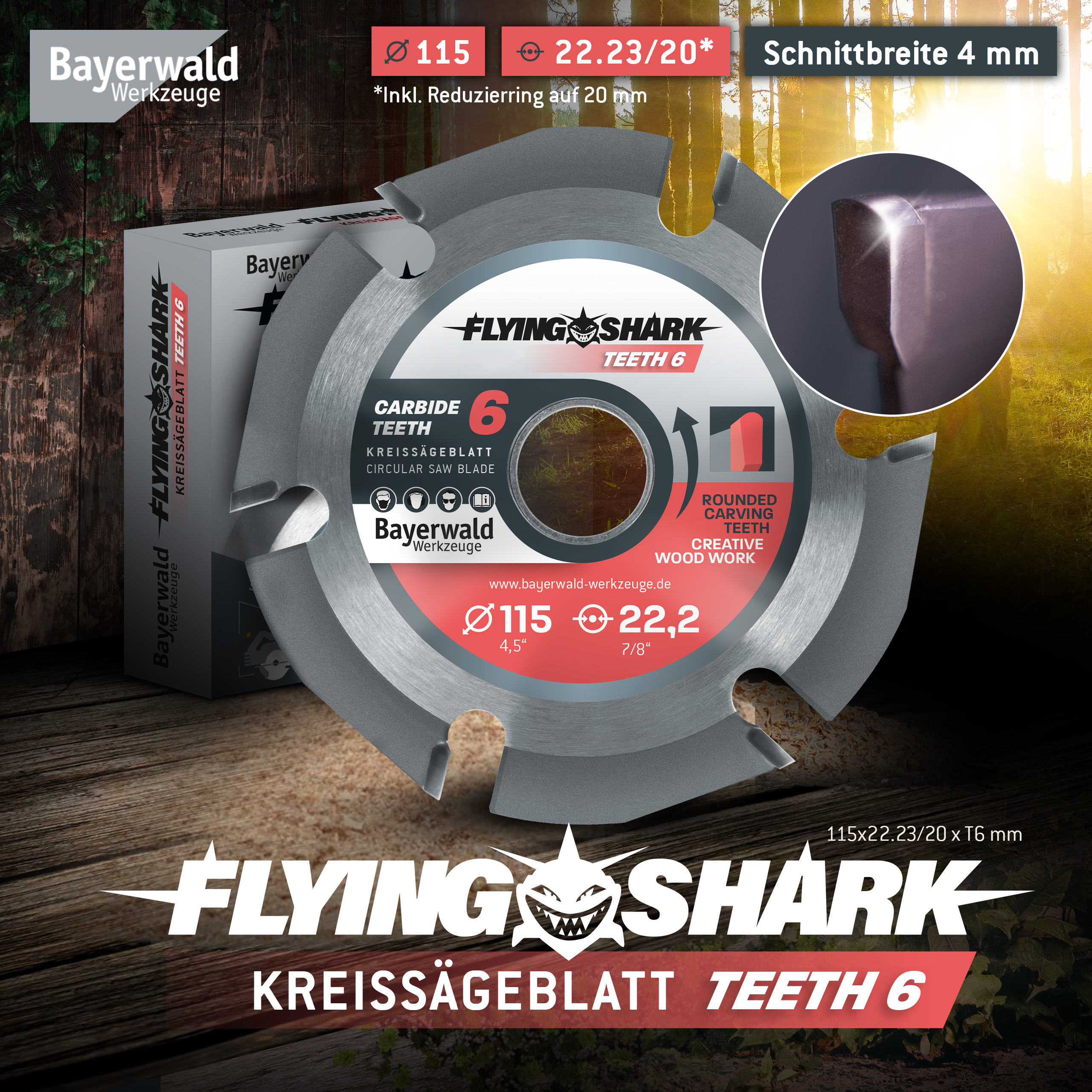 4251128749302 - Bayerwald Flying Shark - Hartmetall Frässcheibe - Ø 115 x 2223 mm Z6 4251128749302 - Bayerwald Flying Shark - Hartmetall Frässcheibe - Ø 115 x 2223 mm Z6