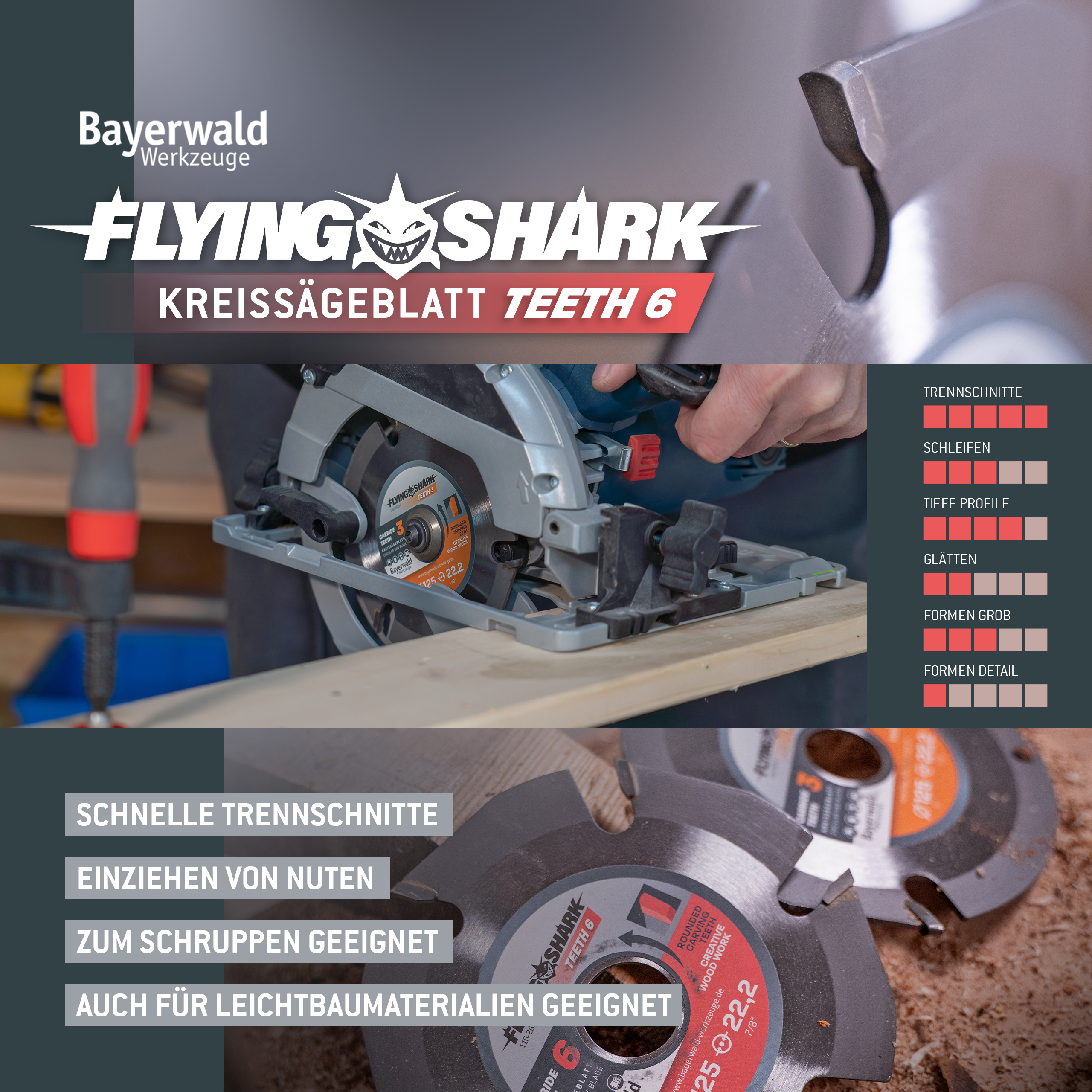 4251128749302 - Bayerwald Flying Shark - Hartmetall Frässcheibe - Ø 115 x 2223 mm Z6 4251128749302 - Bayerwald Flying Shark - Hartmetall Frässcheibe - Ø 115 x 2223 mm Z6