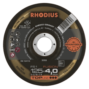 10x Rhodius FS1 Schruppschleifscheibe - Korn:60 125x4x22.23 mm