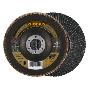 1x Rhodius JUMBO LONGLIFE Fächerschleifscheibe Korn:60 Ã ̃125mm