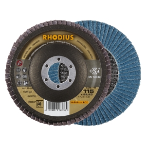 10x Rhodius LGZ F2 Fächerschleifscheibe Korn:40 Ã ̃115mm